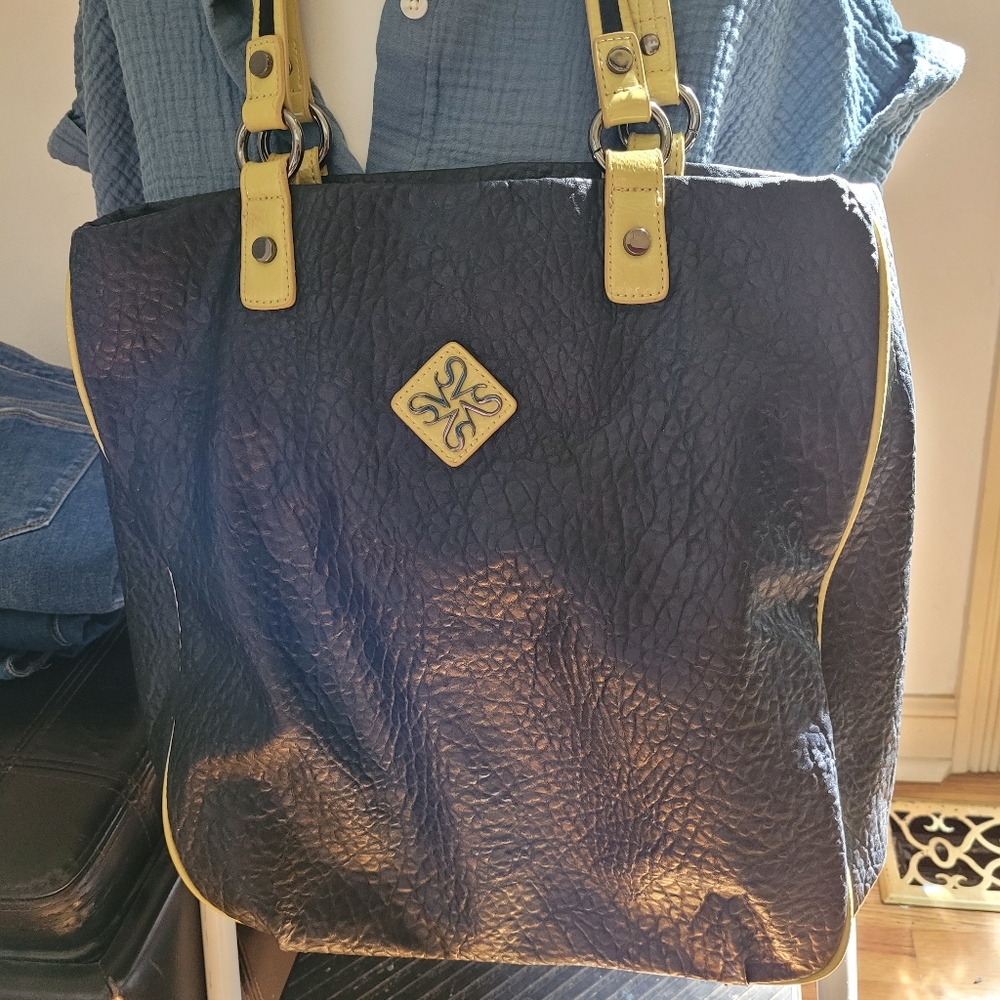 Simply Vera Yellow and Black Tote Bag